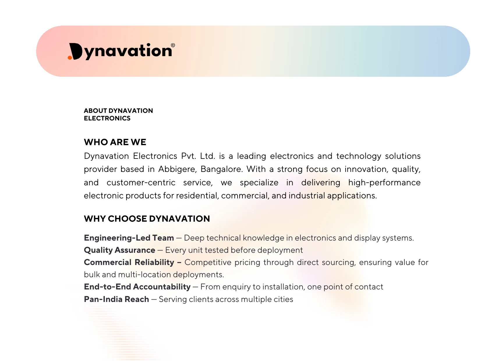 Dynavation LED Display brochure page 2
